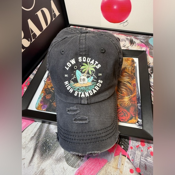 Barbells & Ponytails Ponytail Baseball Hat - Picture 1 of 5